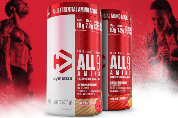 Dymatize Nutrition, Todos los 9 aminos, naranja y arándanos, 15.87 oz (450 g)